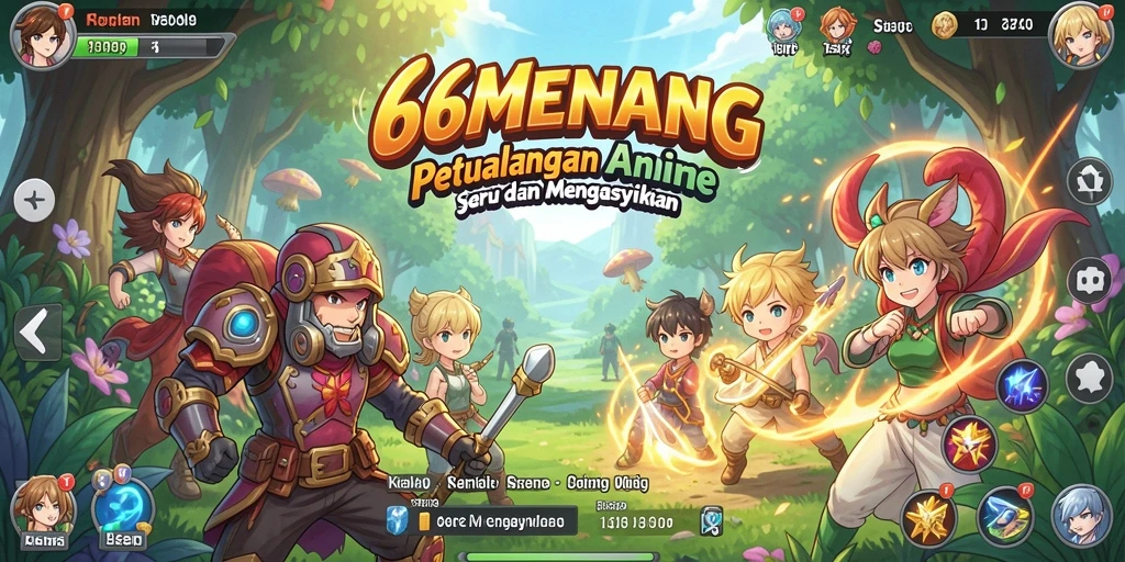 Gameplay seru dengan karakter anime favorit di 66MENANG.