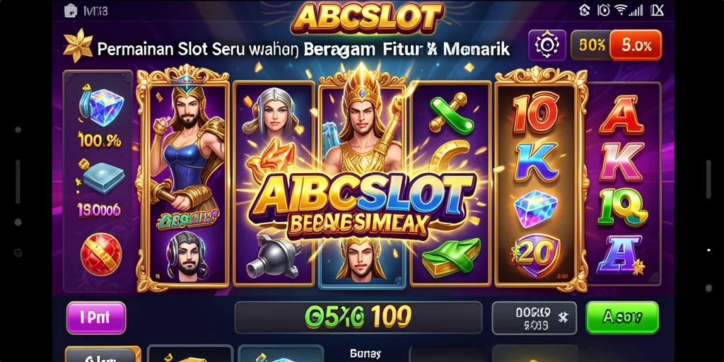 Tampilan menarik gameplay ABCSLOT dengan efek visual yang menawan.