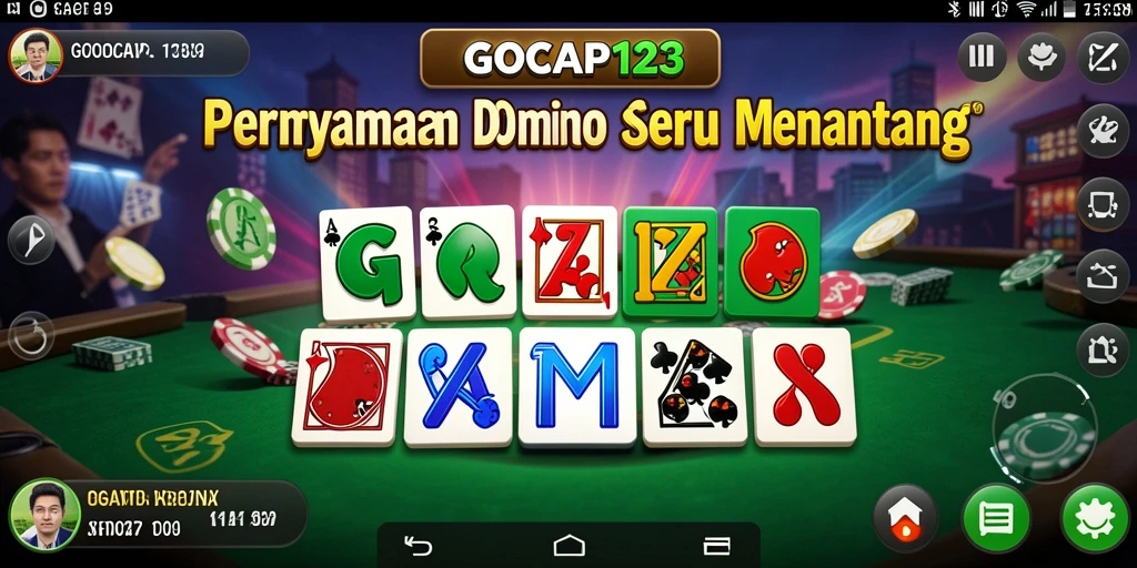 Tampilan gameplay seru Domino di GOCAP123.