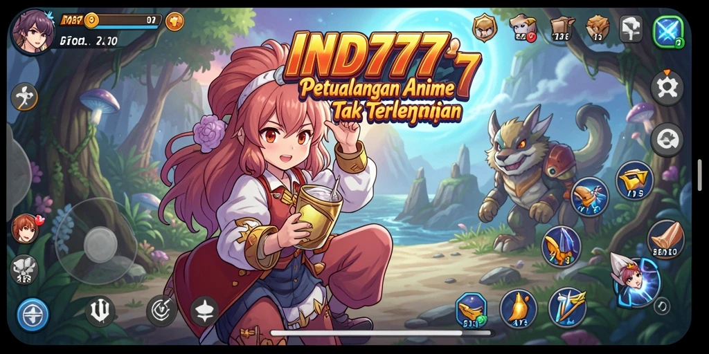 Tampilan gameplay penuh aksi dalam IND777 yang memukau.