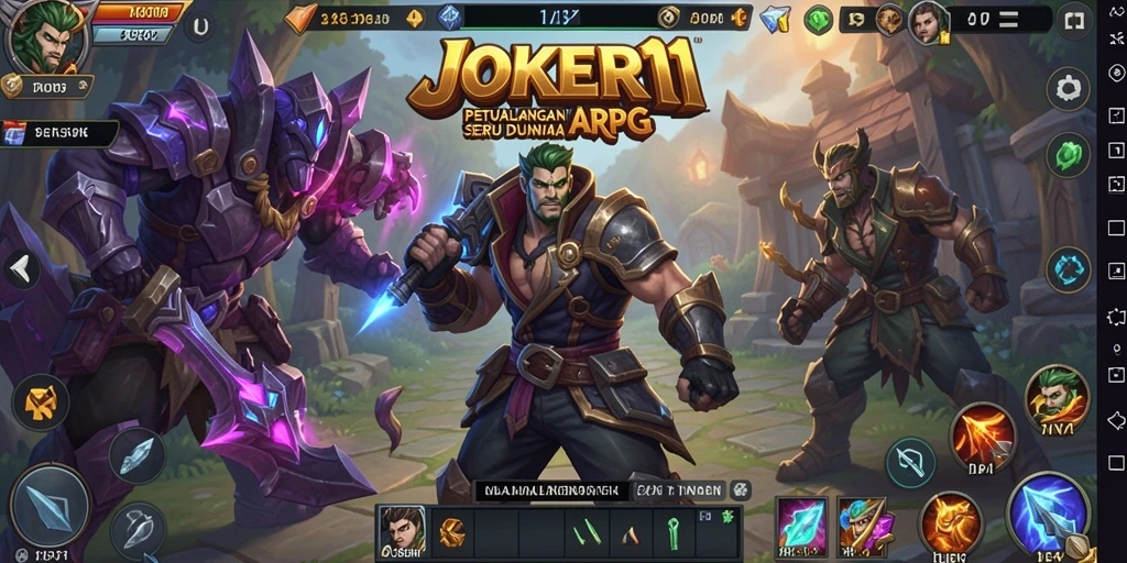 Tangkapan layar menampilkan aksi seru dalam pertarungan ARPG di JOKER11.