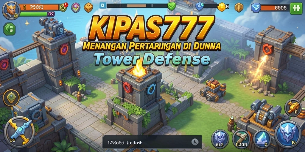 Tampilan menarik dari gameplay KIPAS777 dalam pertahanan menara.