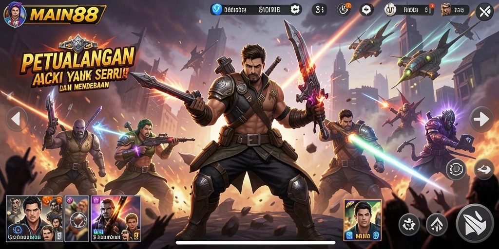 Tangkapan layar dari gameplay mendebarkan di MAIN88.