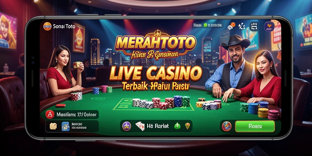 Gambaran gameplay Live Casino yang mendebarkan di MERAHTOTO.