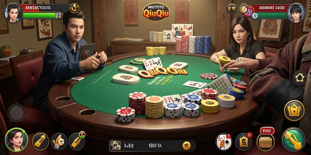 Gameplay seru dalam MIOTOTO, permainan QiuQiu yang menarik.