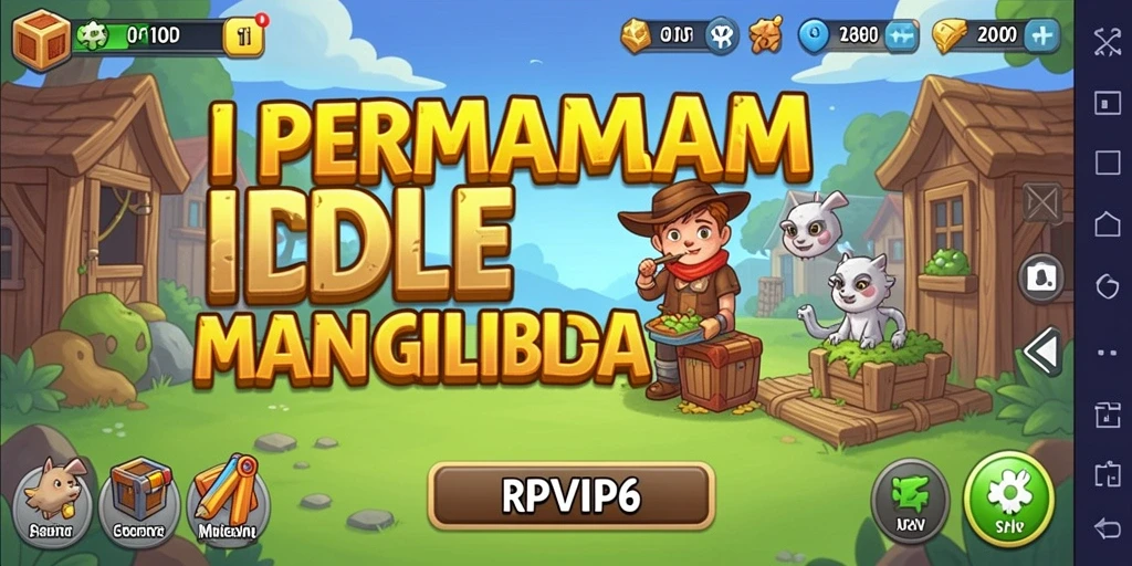 Screenshot gameplay RPVIP6 yang menunjukkan fitur Idle yang menarik.