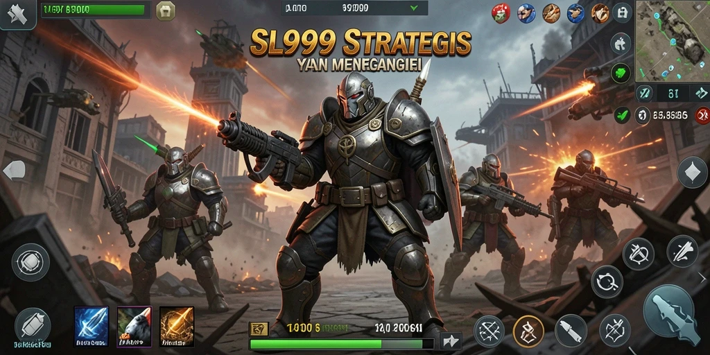 Screenshot gameplay SL999 yang menampilkan pertempuran strategis yang seru.