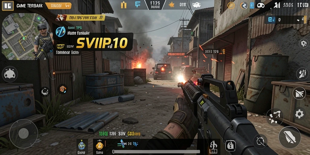 Gameplay SVIP10 yang menegangkan dan penuh aksi di medan perang.